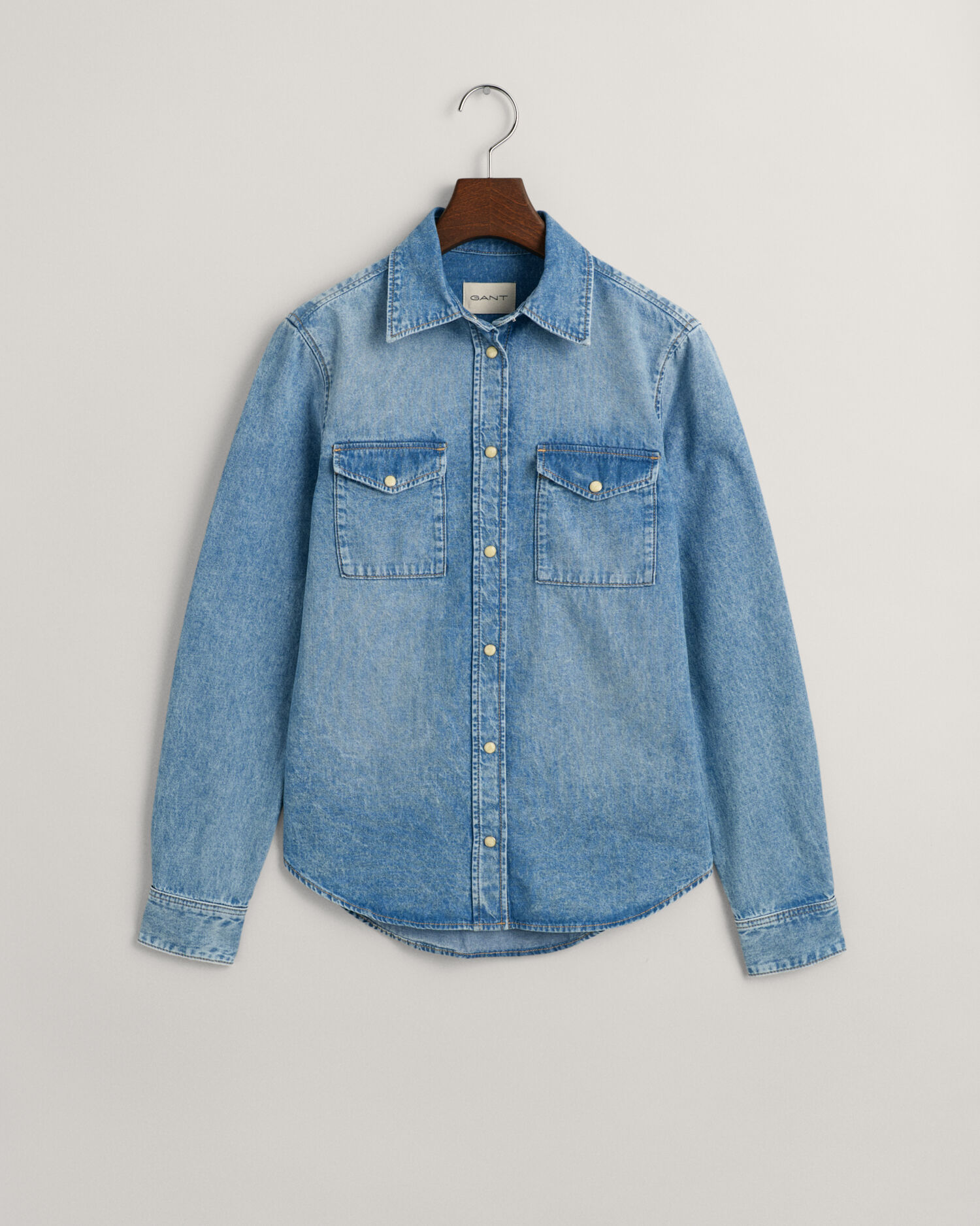 Hunters Peak Rugged Wear Mens Button Front Denim Shirt Blue Large Cotton |  eBay