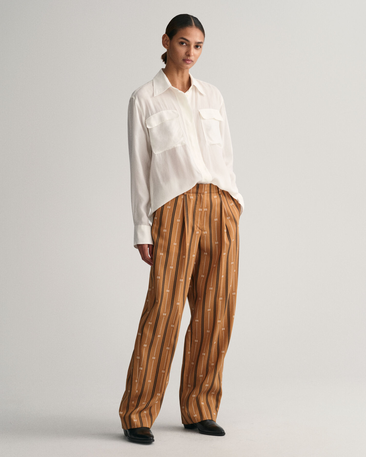 Striped slacks clearance