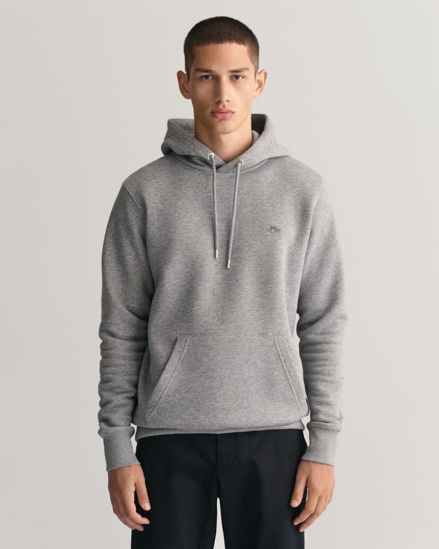 Gant shield clearance hoodie grey