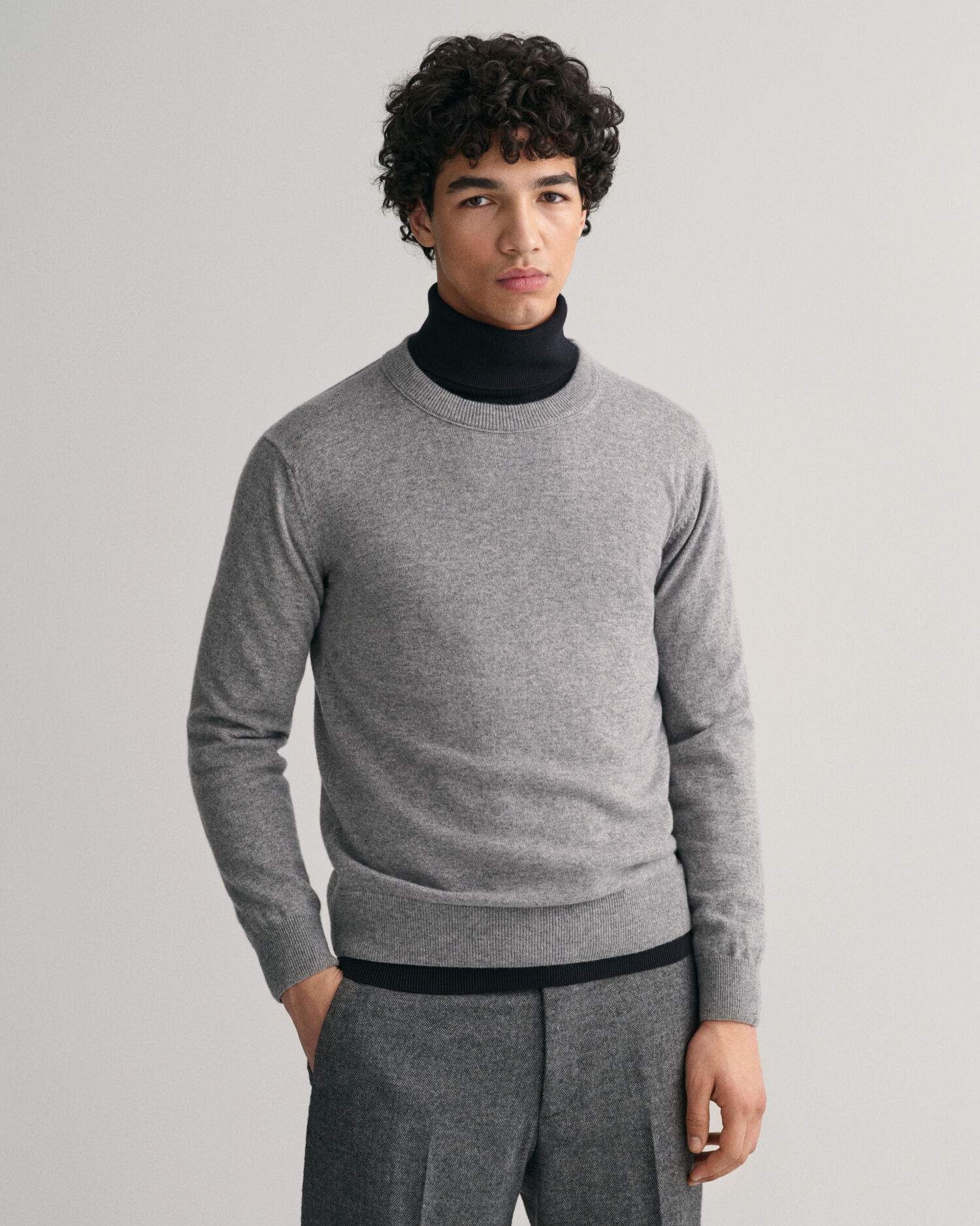 Turtleneck with sale crew neck