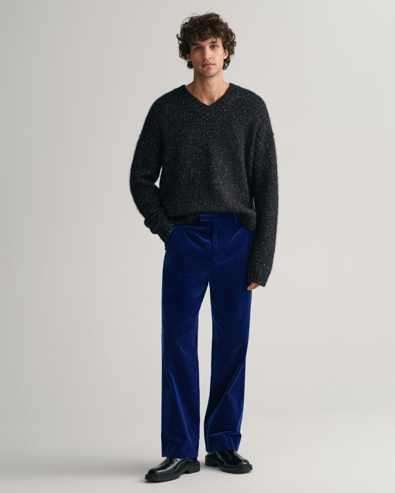 Trousers in Crushed Velvet | Lindex UK