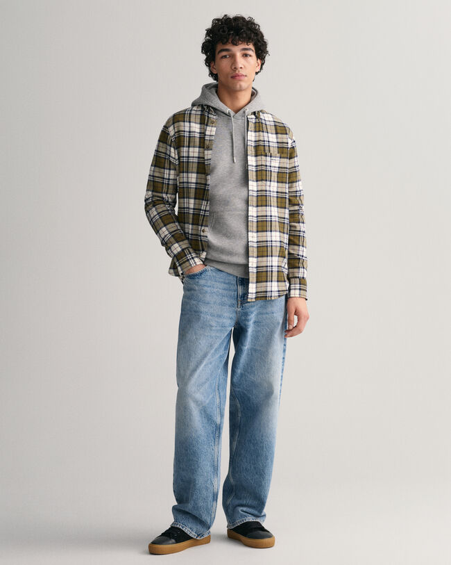 Regular Fit Checked Flannel Shirt Gant