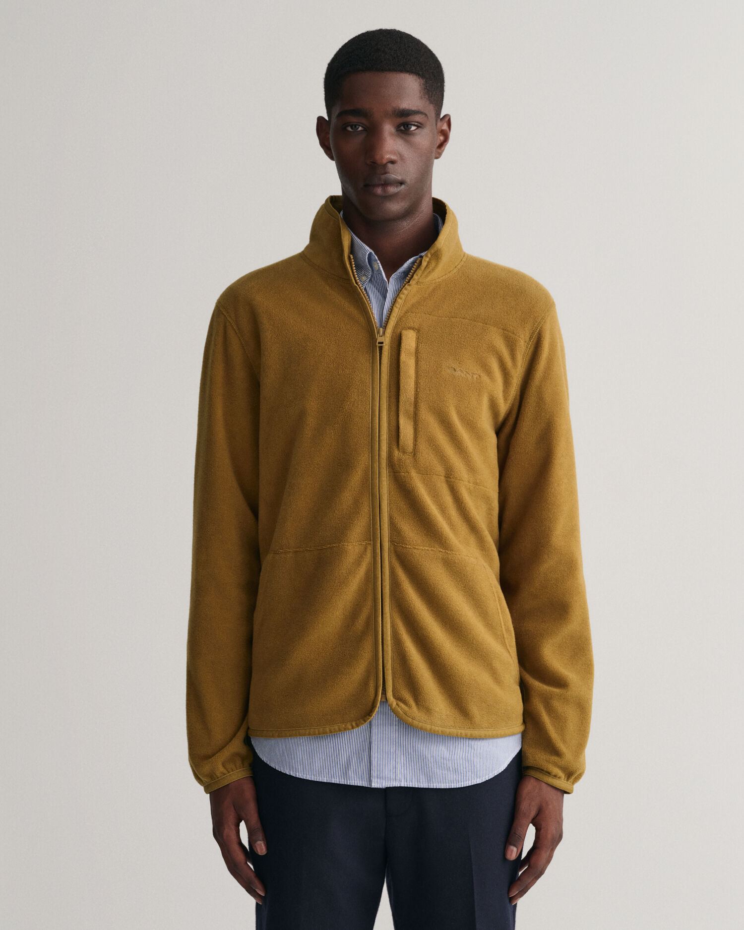 Yellow fleece sales sweater