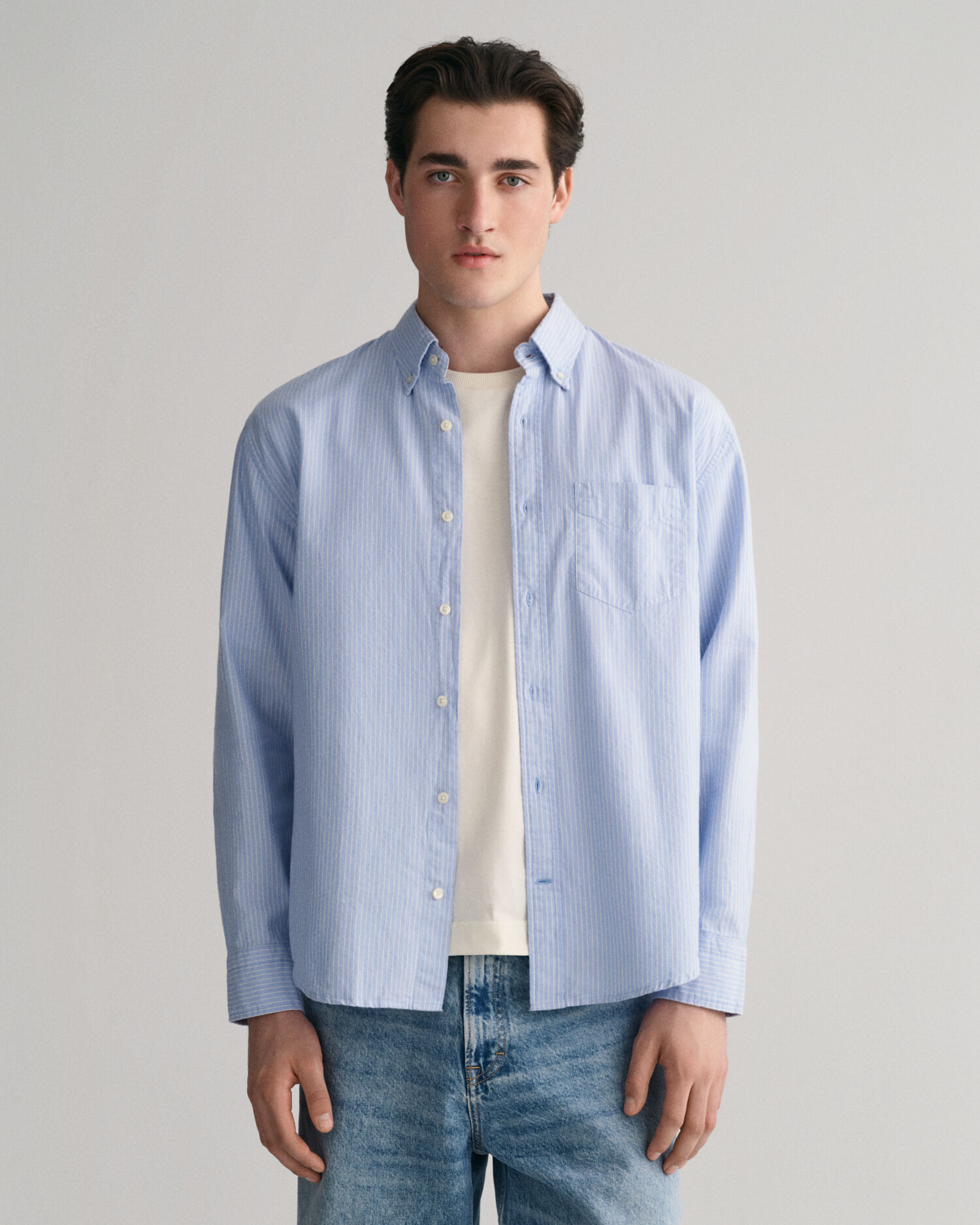 Relaxed button cheap down shirt