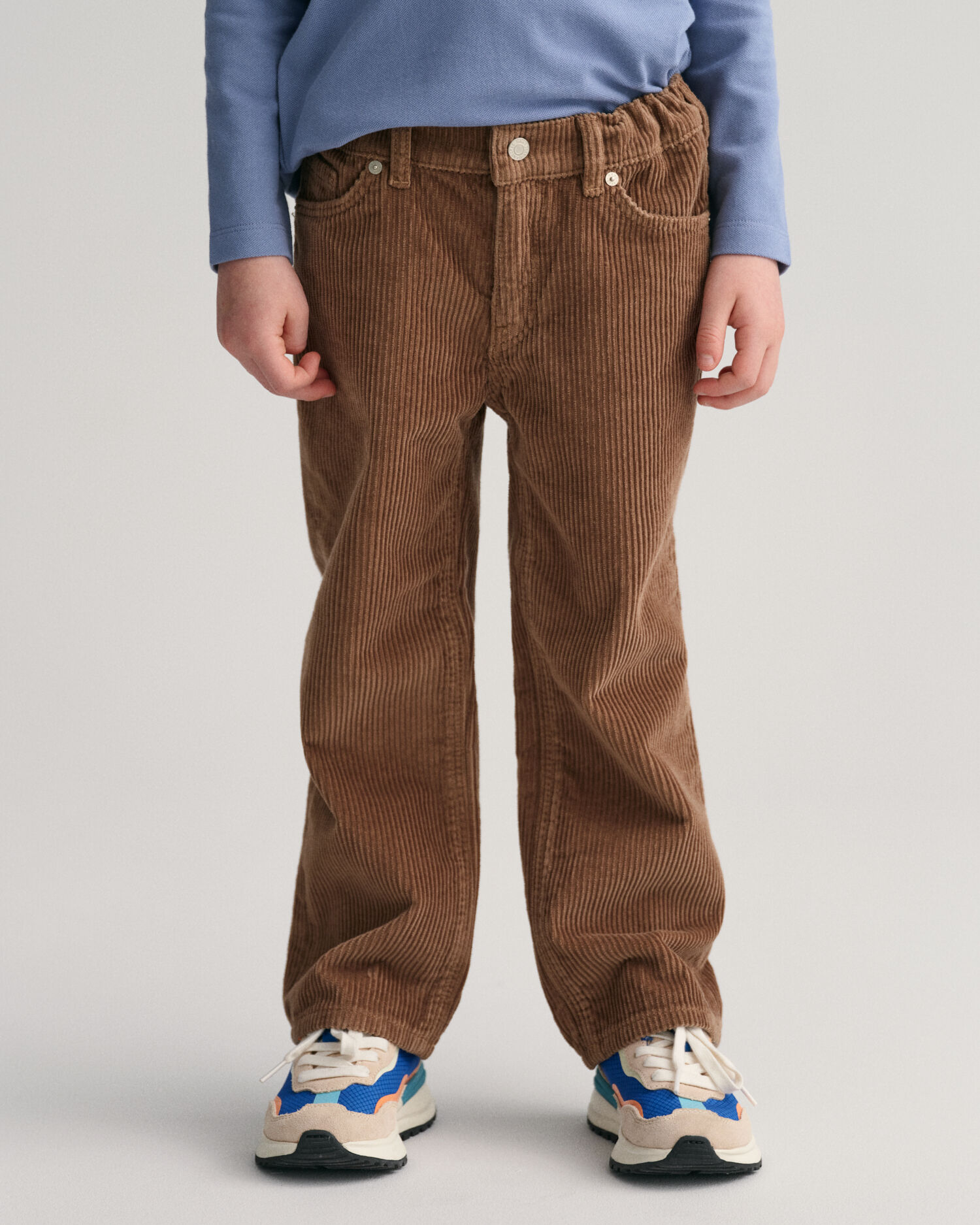 Girl  Boy Kids Dark Brown Warm Fleece Lining Corduroy Pants