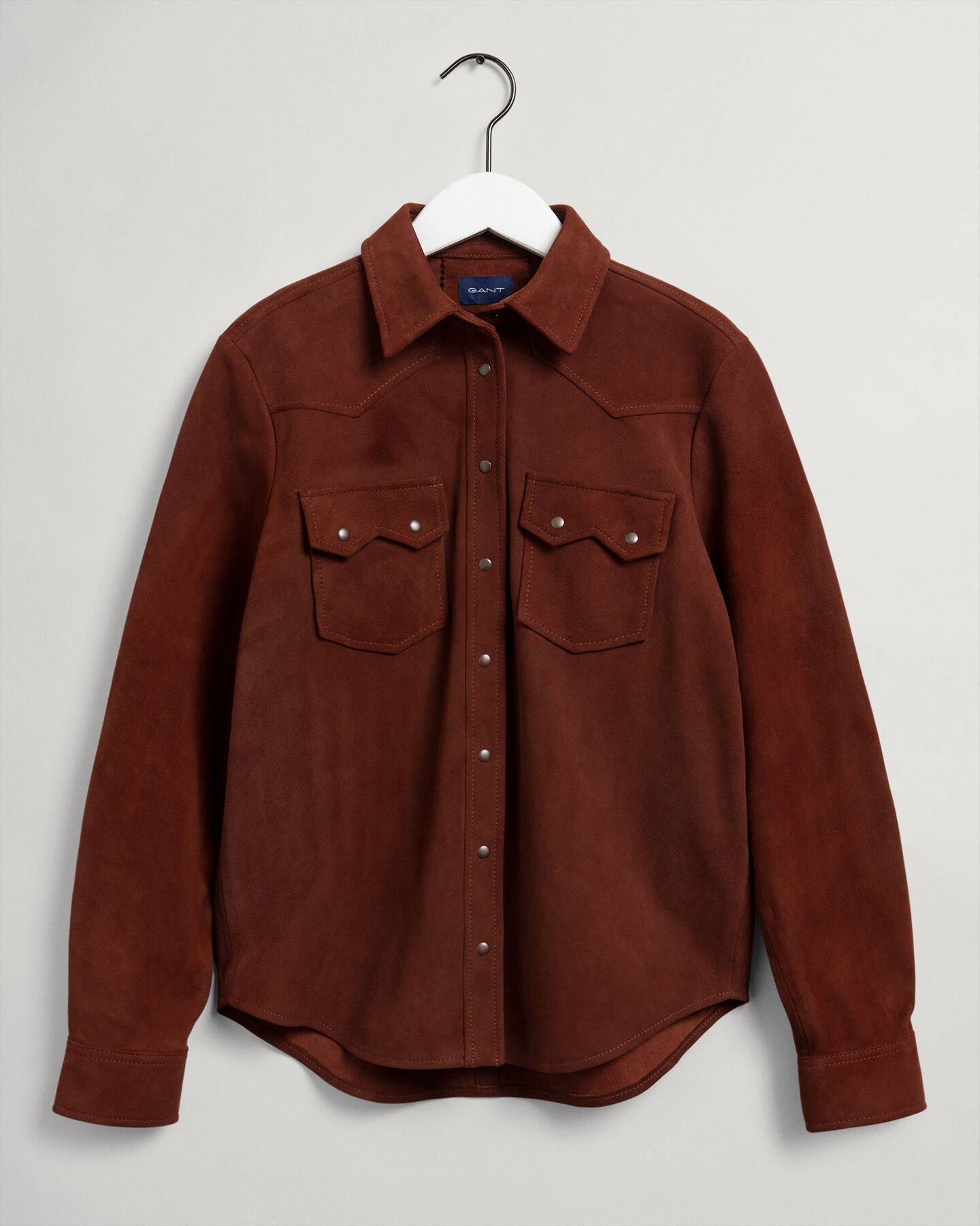 Sawtooth western shirt in faded red pique 