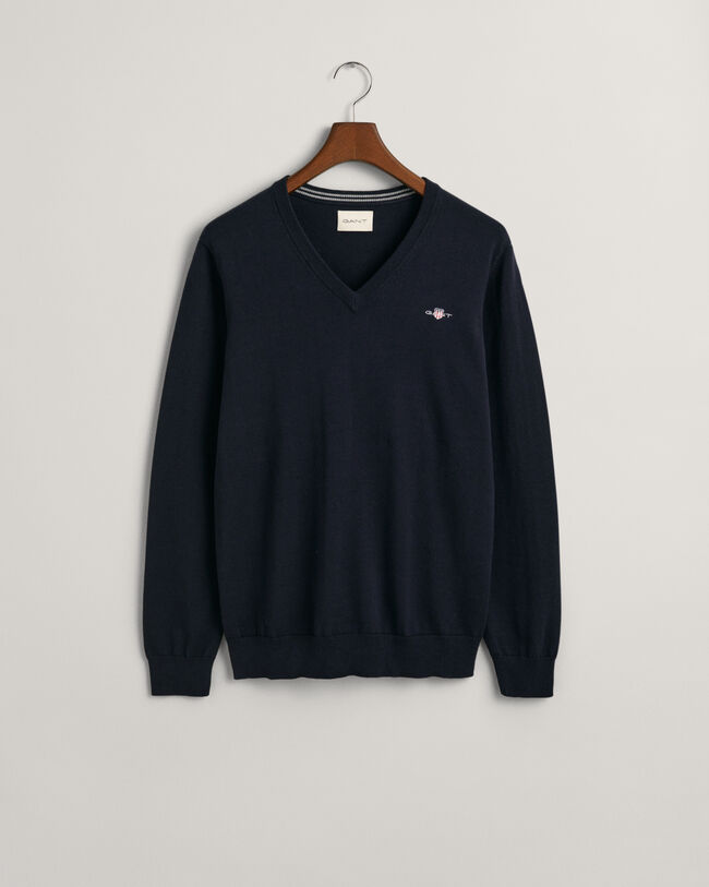 Classic Cotton V-Neck Sweater - GANT