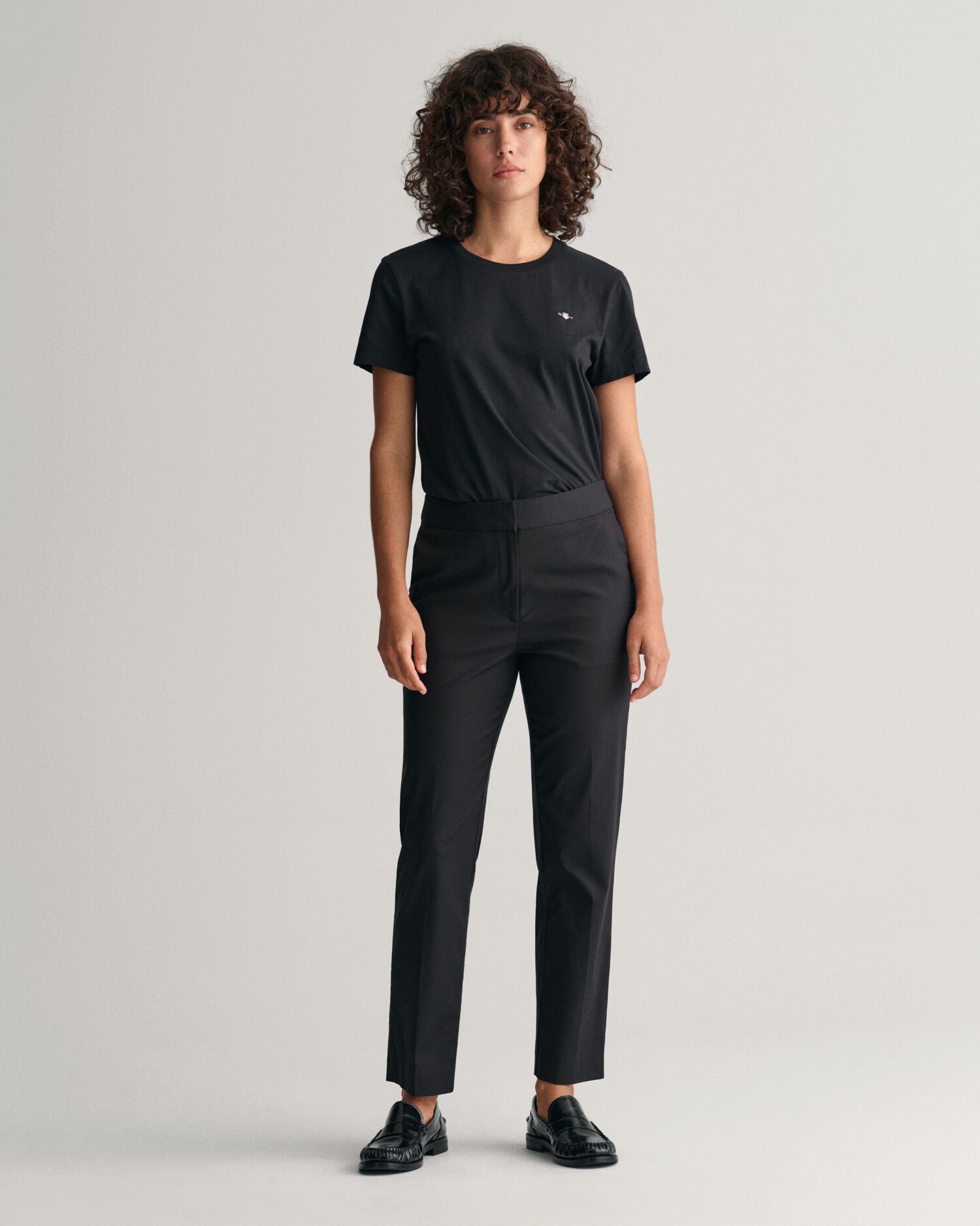 Black stretch cigarette best sale pants