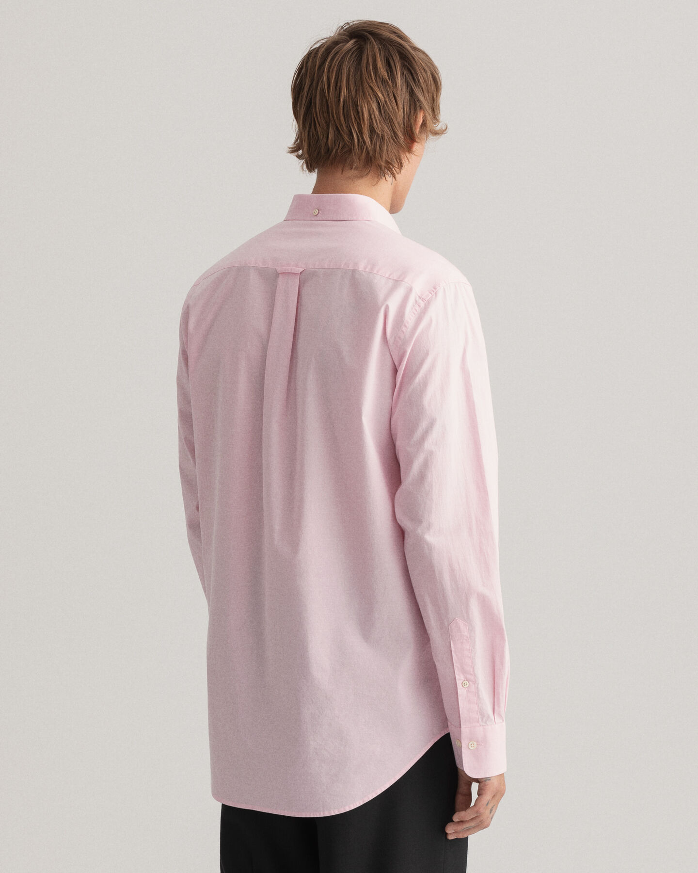 GANT Men's Bright Pink Dobby Stripe Square Fitted Shirt 365677 Size Medium