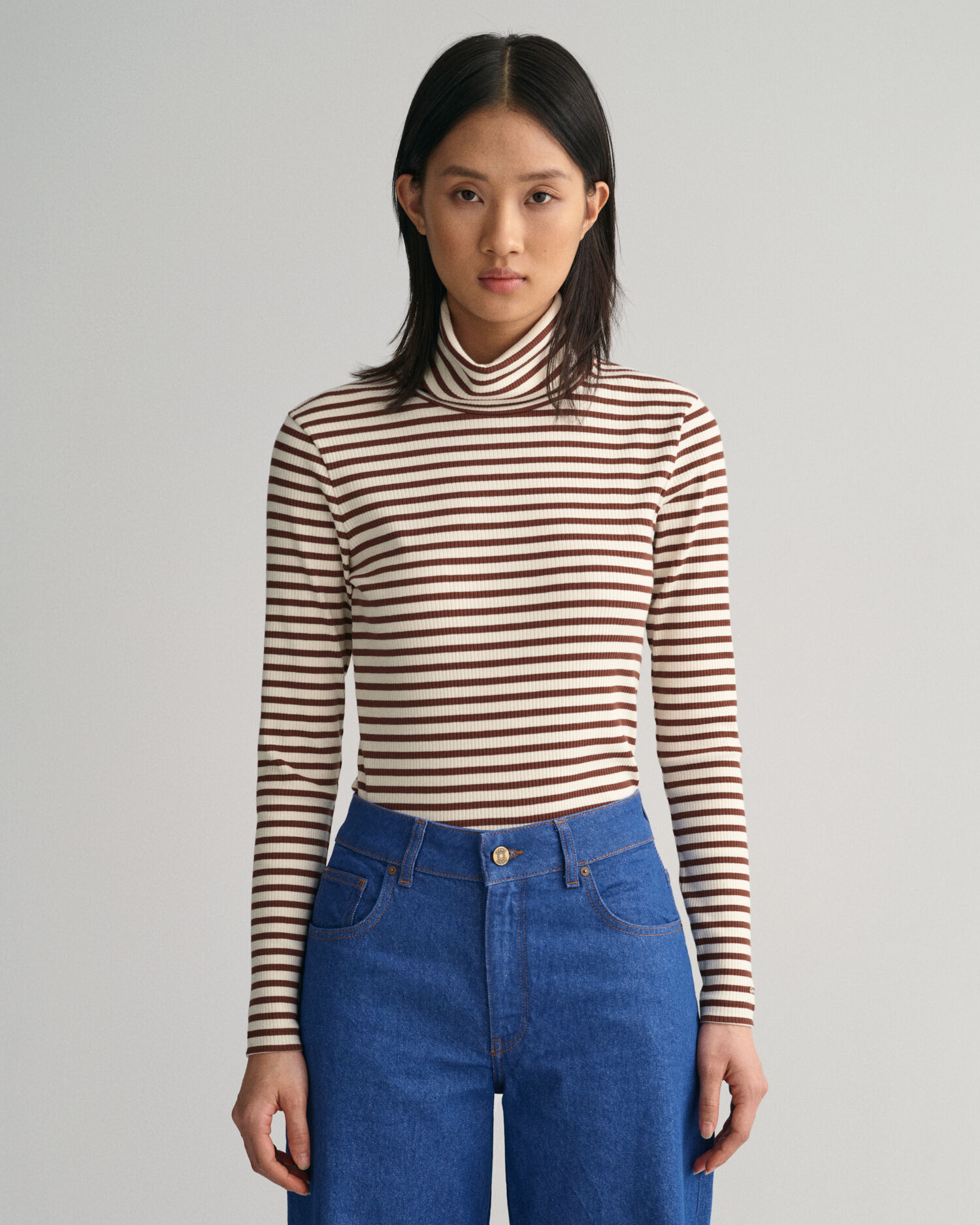 Striped sale cotton turtleneck