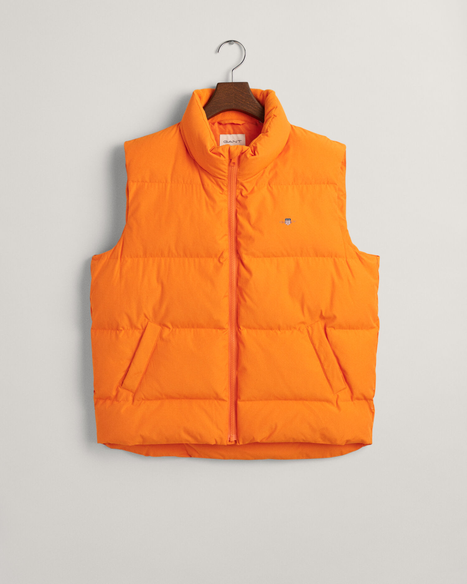 Mens orange sale puffer vest