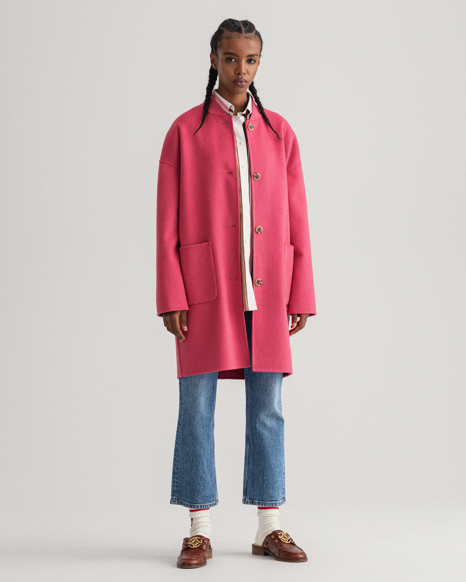 

GANT Women Handstitched GANT Varsity Coat (M) Pink