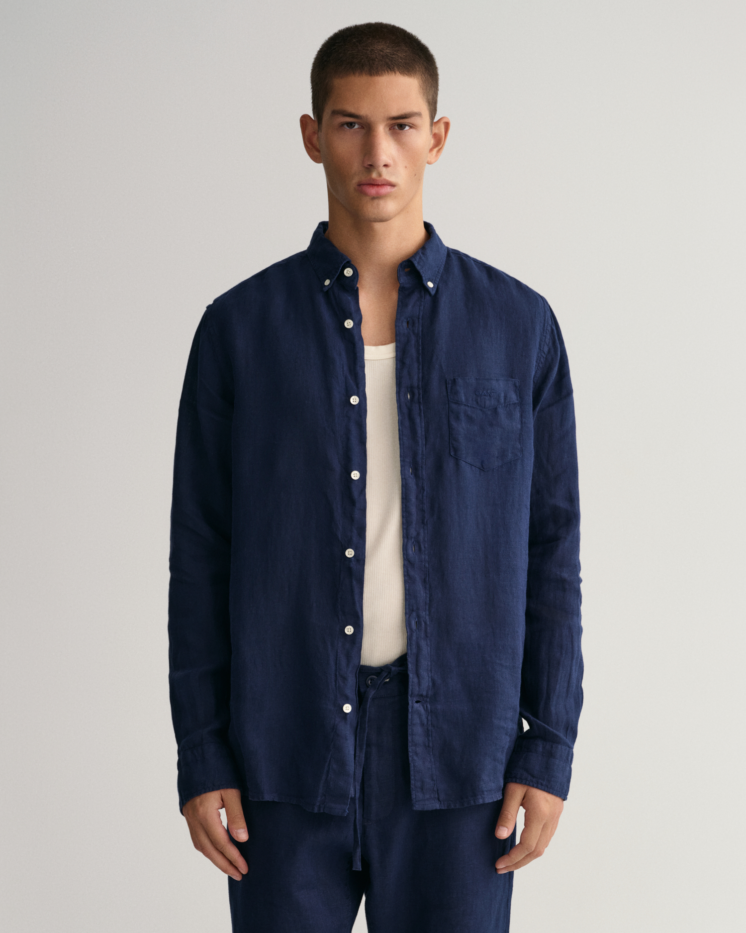 Regular Fit Garment-Dyed Linen Shirt - GANT