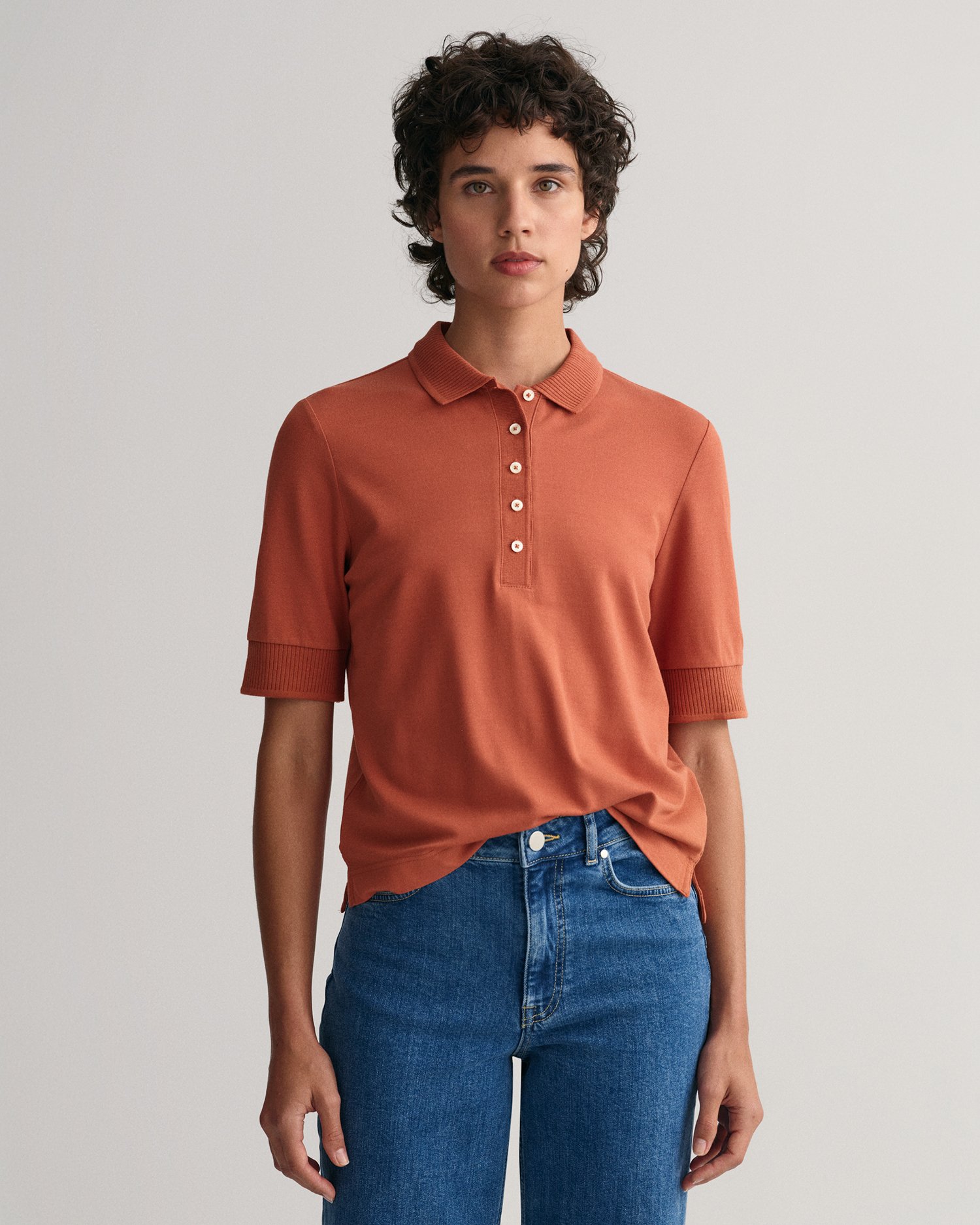 Everlane top pique polo