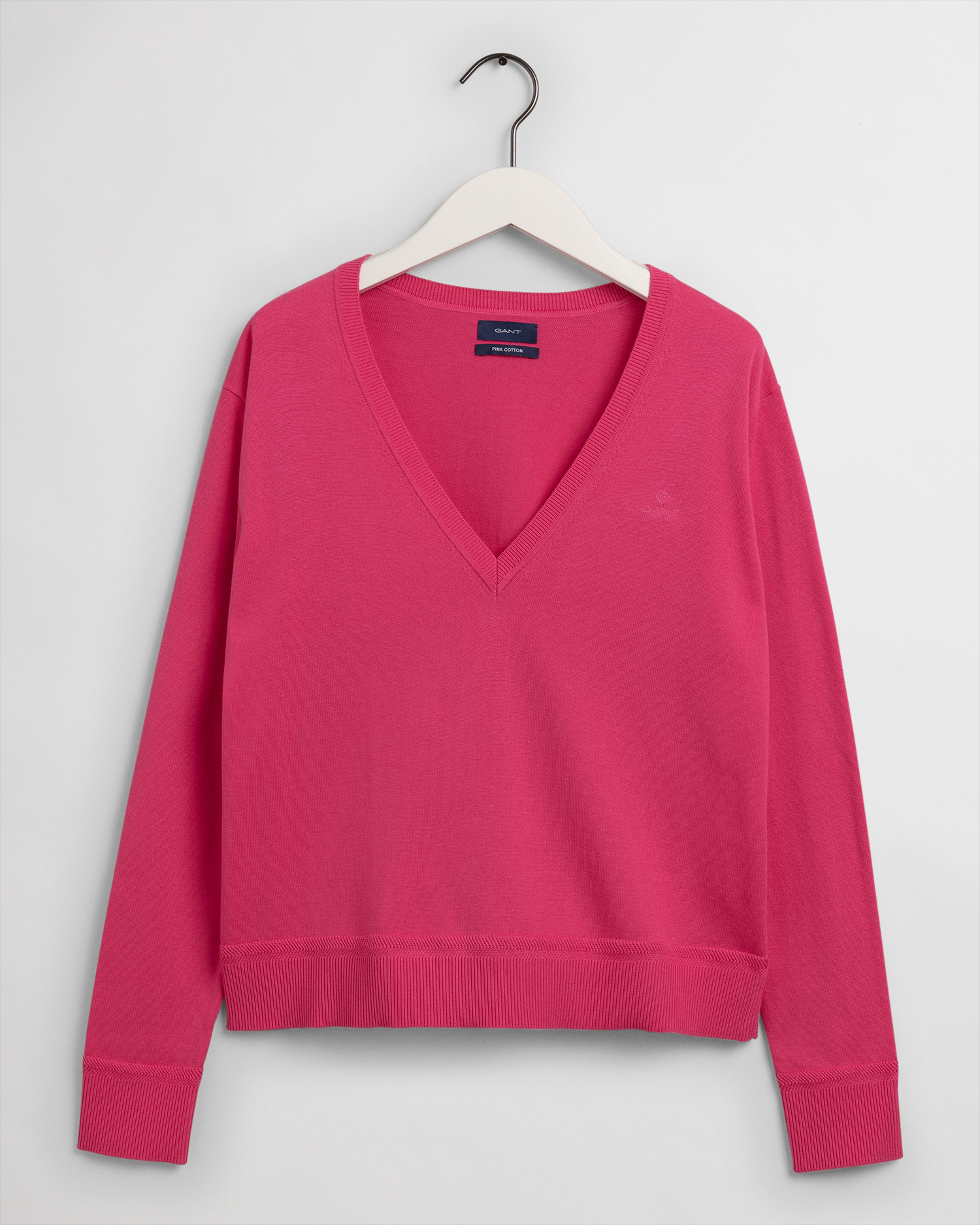 

GANT Women Light Cotton V-Neck Sweater (XS) Pink