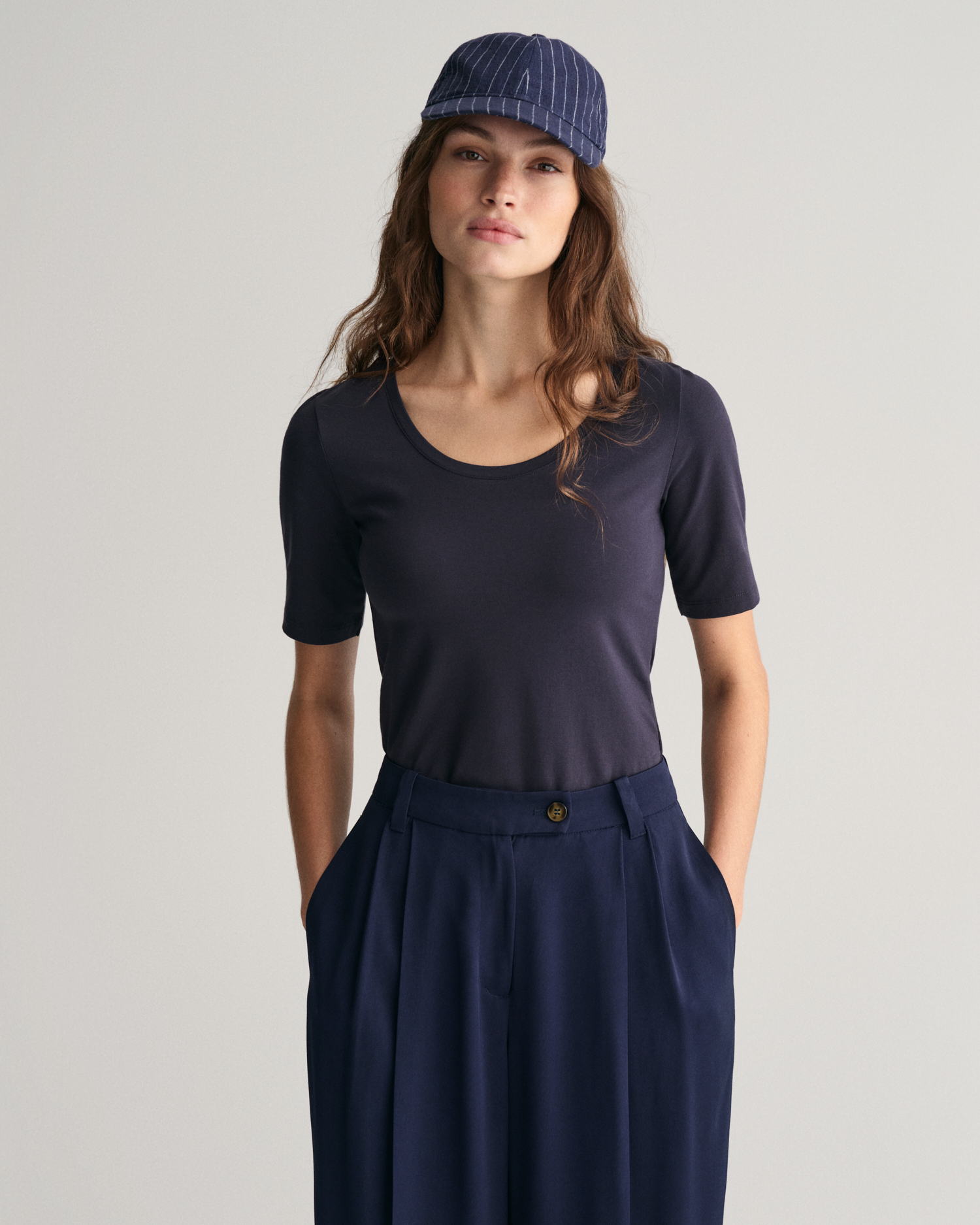 Compass Blue - Performance Women's Scoop-Neck