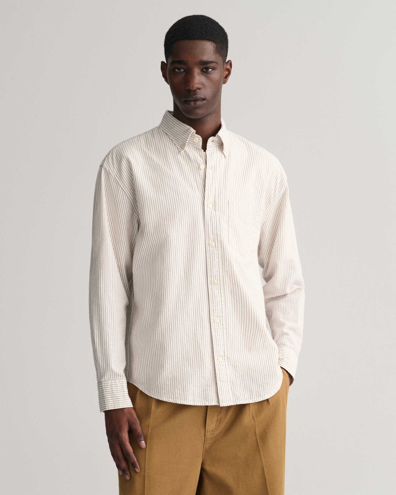 Relaxed Fit Striped Archive Oxford Shirt - GANT