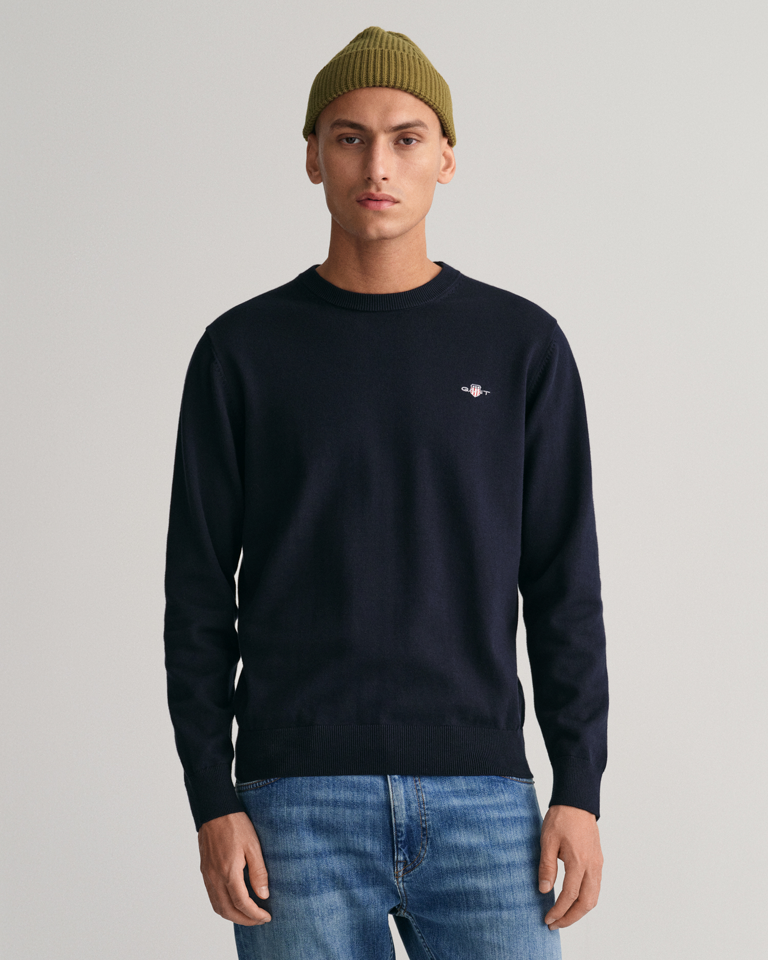 Classic Cotton Crew Neck Sweater - GANT