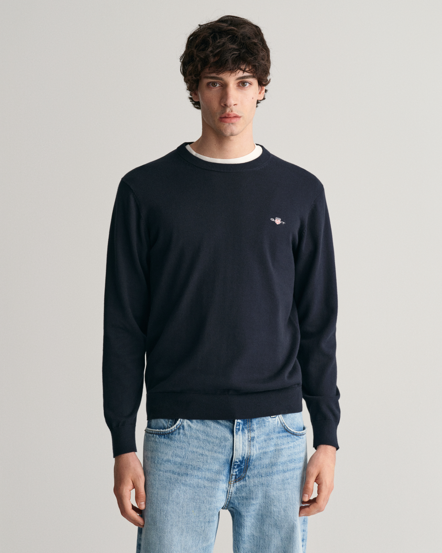 Classic Cotton Crew Neck Sweater - GANT