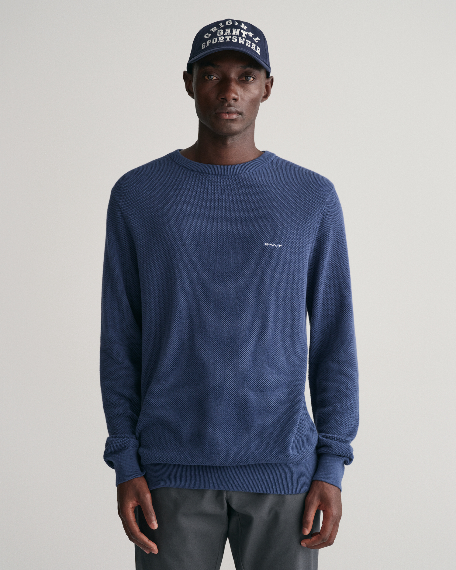 Cotton Piqué Crew Neck Sweater - GANT