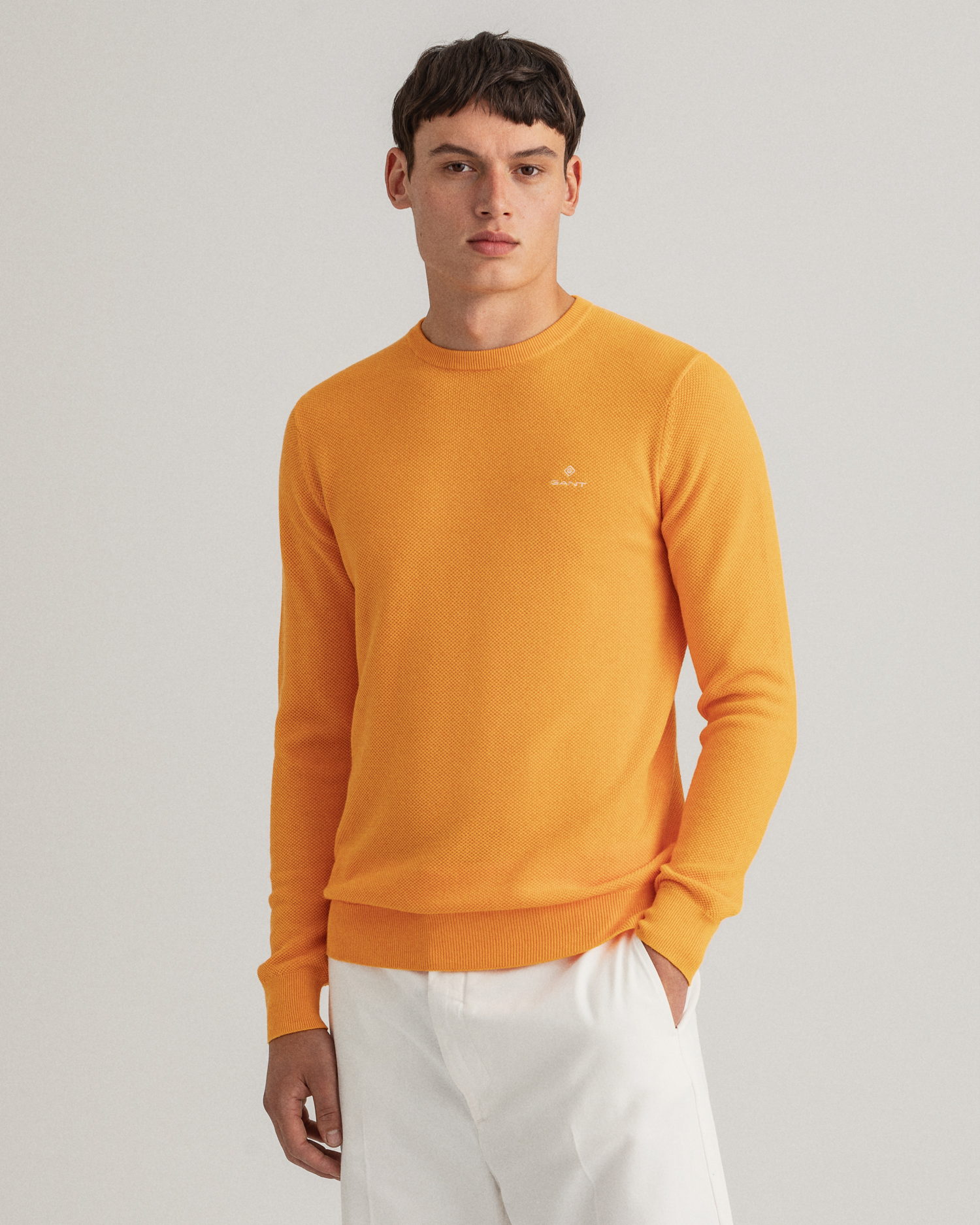 

GANT Men Cotton Piqué Crew Neck Sweater (S)