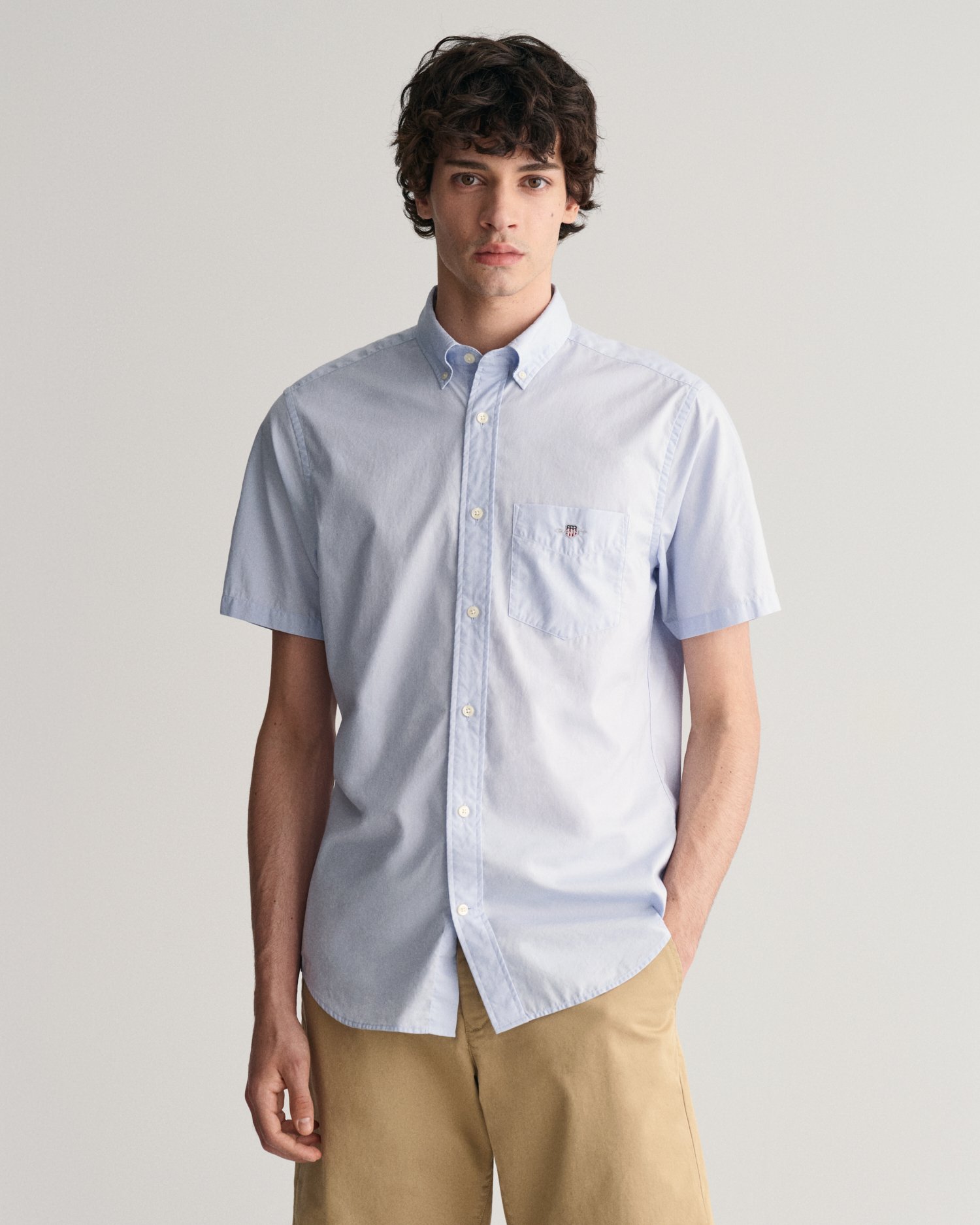 Regular Fit Poplin Short Sleeve Shirt - GANT