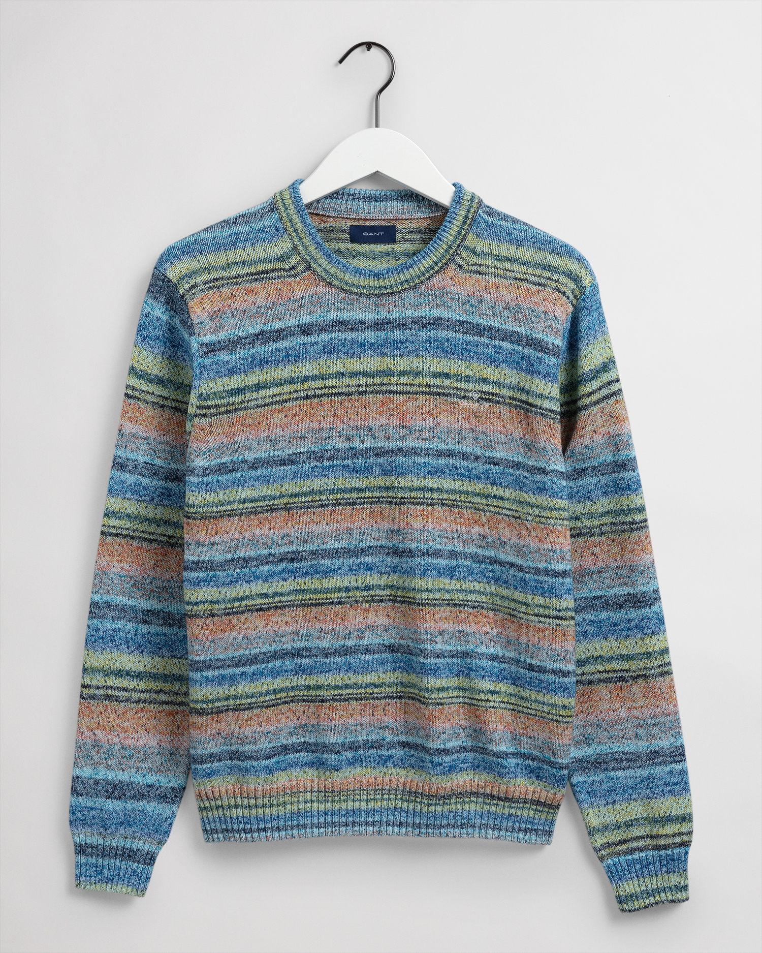 

GANT Men Space-Dyed Crew Neck Sweater (XL) Multicolor