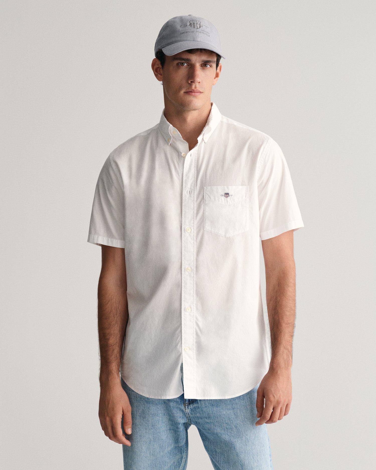 Regular Fit Poplin Short Sleeve Shirt - GANT