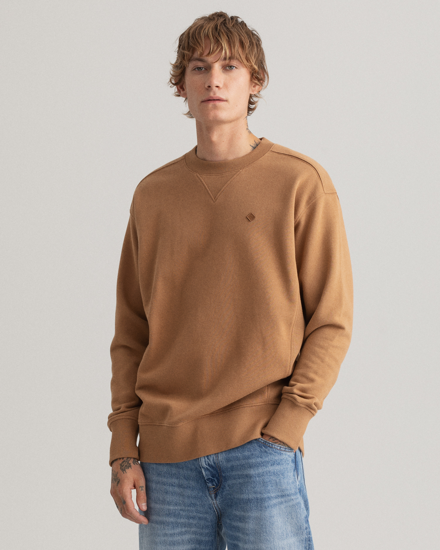 

GANT Men Icon G Essential Crew Neck Sweatshirt (XXXL) Brown