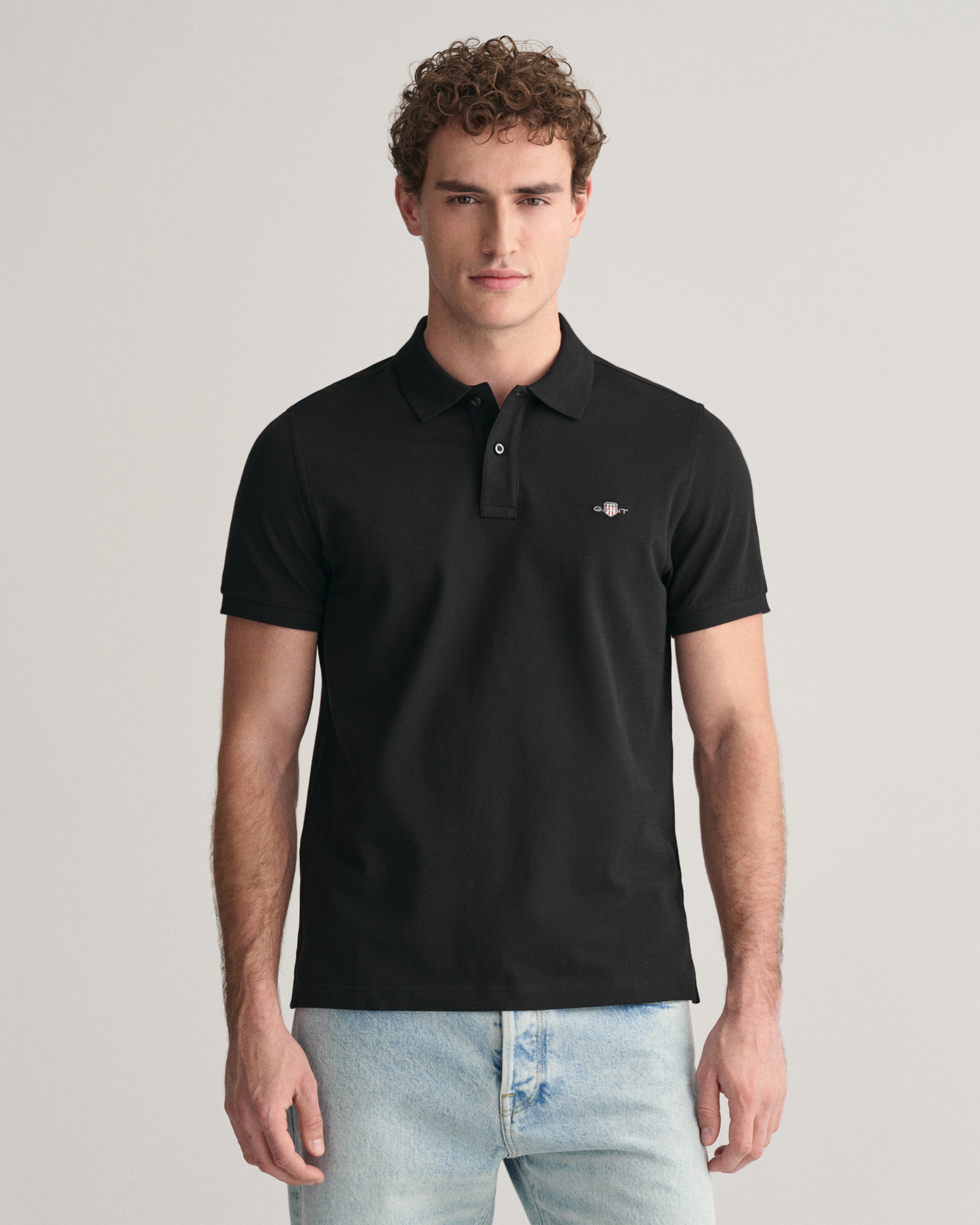 Black gant polo shirt best sale