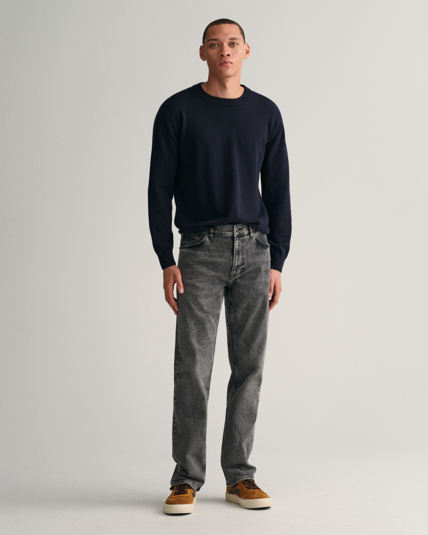 Regular Fit Black Wash Jeans - GANT