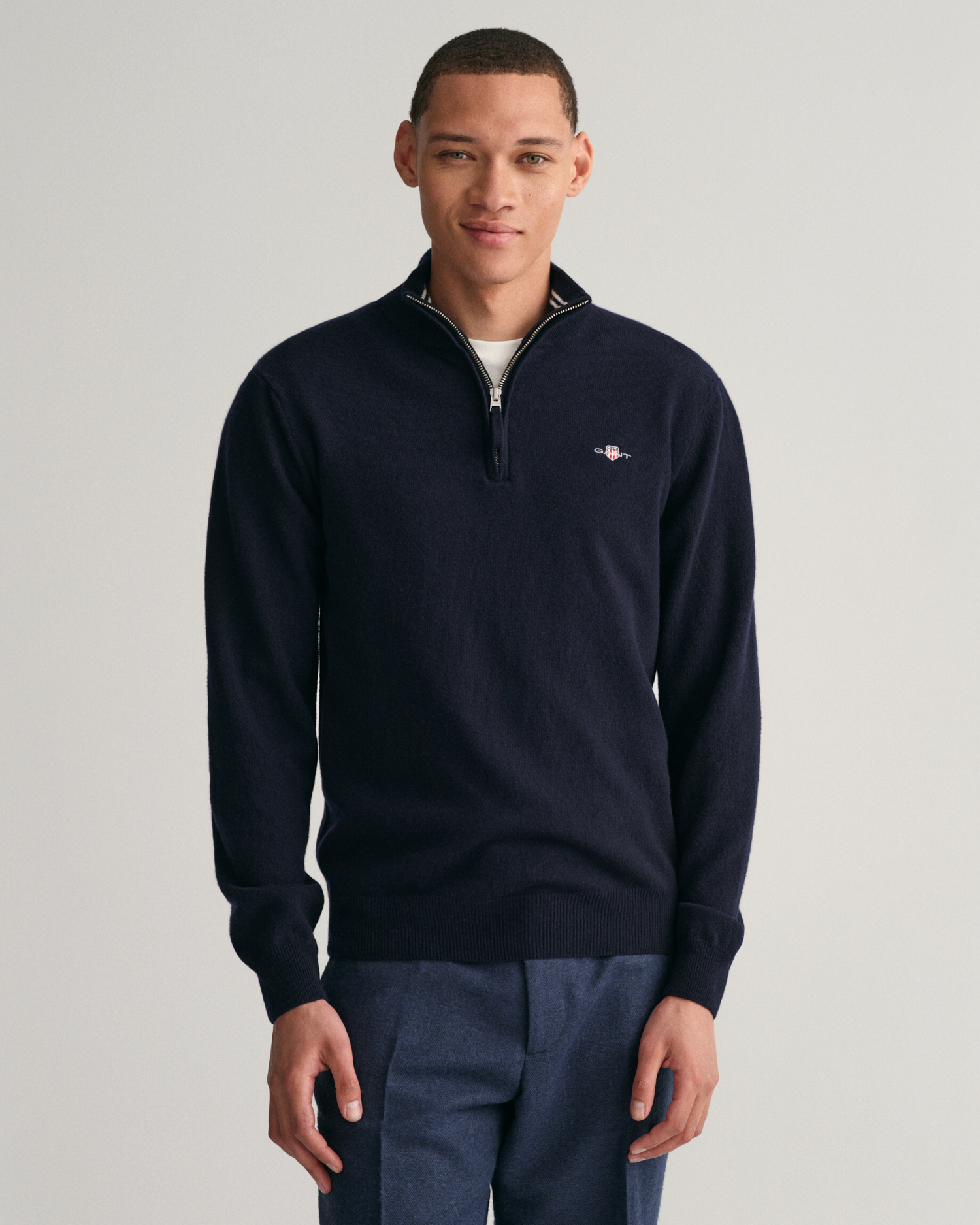 Gant half 2024 zip lambswool jumper